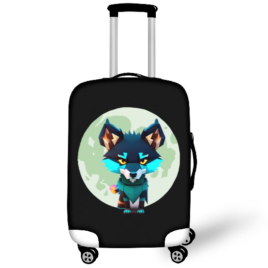 Cute Wolf Moon Graphic Luggage Covers
