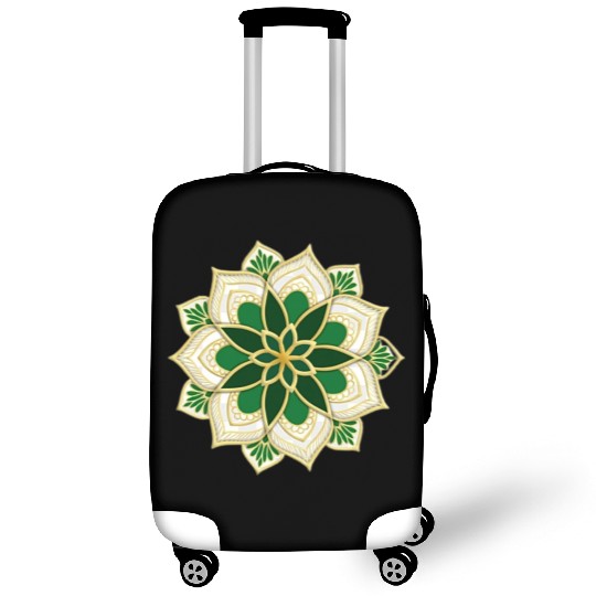 green mandala for islamic holidays Luggage Covers