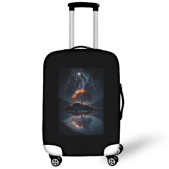 sky Night Surreal stars galaxy nature Tree night Luggage Covers