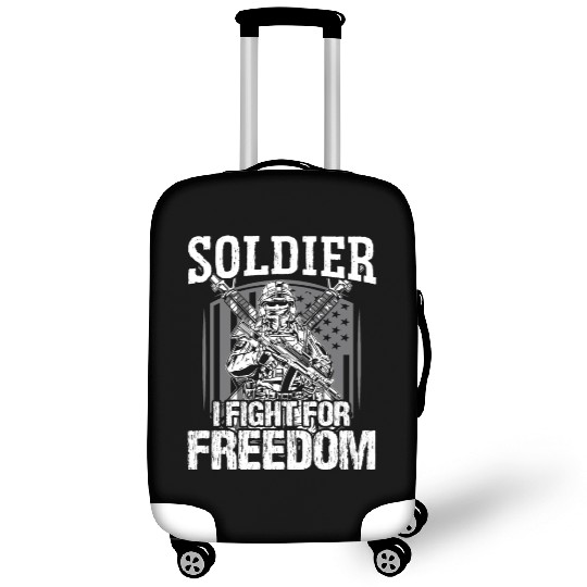 Soldier i fight for freedom military army veteran Luggage Covers