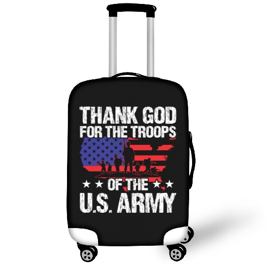 Soldier thank god for troops of us army military Luggage Covers