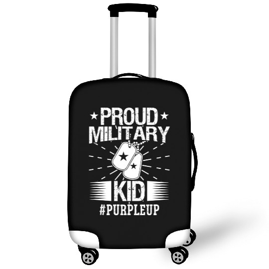 Soldier proud military kid #purpleup army veteran Luggage Covers