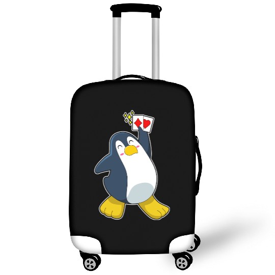 Penguin At Poker With Poker Cards Luggage Covers