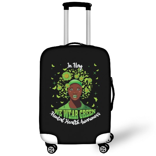 Butterfly May Green Mental Health Awareness Month Luggage Covers