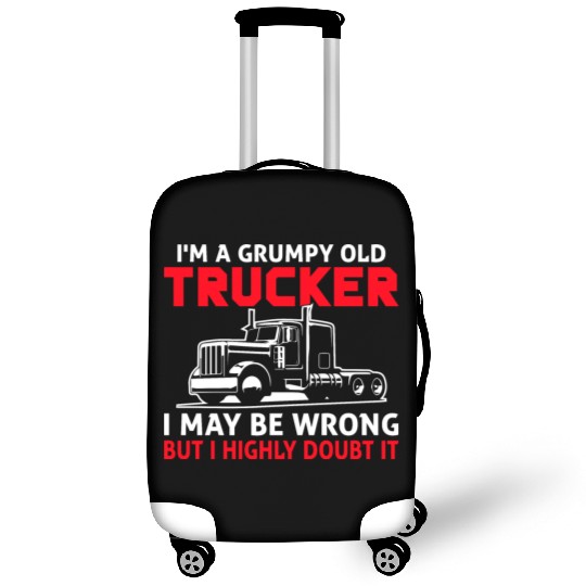 I m a Grumpy Old Trucker I May Luggage Covers