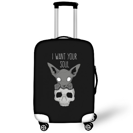 Death Cat Skull Luggage Covers
