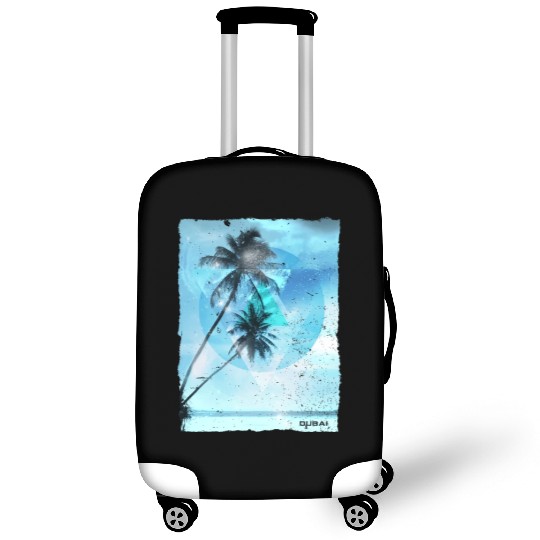 Artistic Dubai United Arab Emirates Palm Tree Luggage Covers