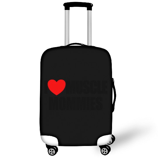I Love Muscle Mommies Red Heart Muscle Mommies Luggage Covers