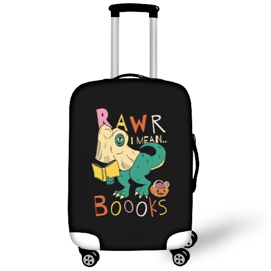 Reading Teacher Halloween T Rex Ghost Book Luggage Covers