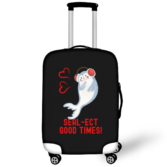 Seal Pun Sealect Good Times Cute Funny Animal Pun Luggage Covers