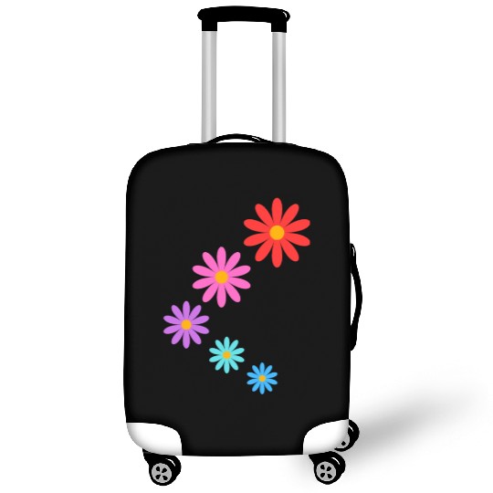 falling multi colored flowers Luggage Covers