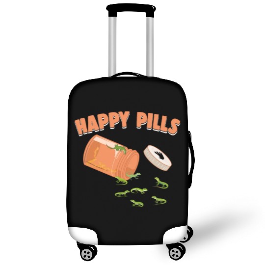 Happy Pills Green Anole Funny Lizard Lovers Humor Luggage Covers