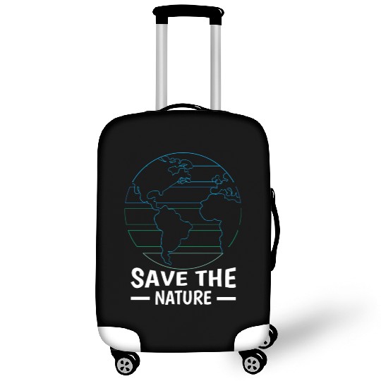 Minimalist Save Nature Oceans Day Earth Day Luggage Covers