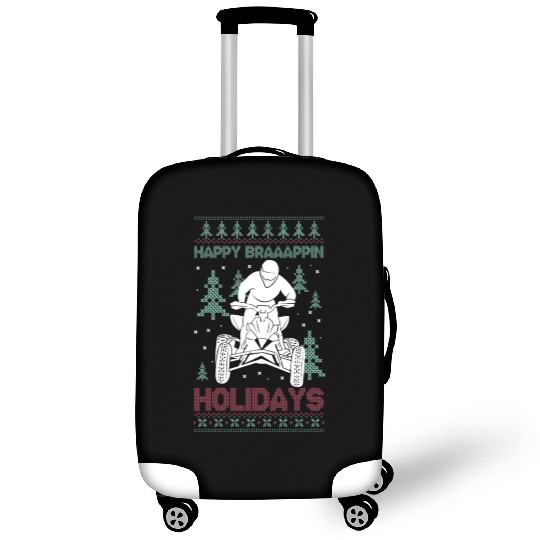 Happy Braaappin Holidays ATV Rider Christmas Luggage Covers