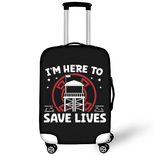 Lifeguard here to save lives swimming pool guard Luggage Covers