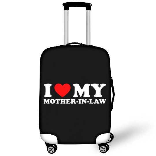 I Love (heart) my Mother-in-Law Luggage Covers for funny