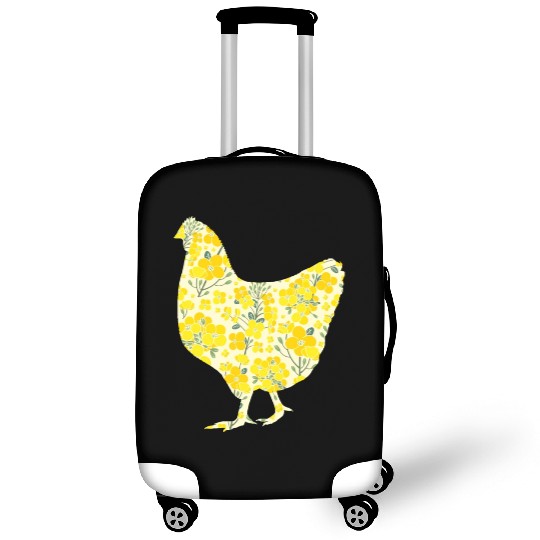 Funny Farmer Animal Pet Flower Hen Chickens Lover Luggage Covers