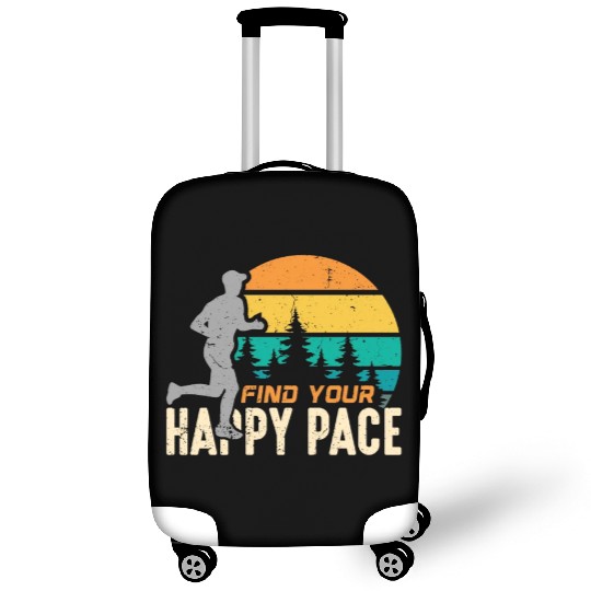 Trail Running Find Your Happy Pace Retro Running Luggage Covers