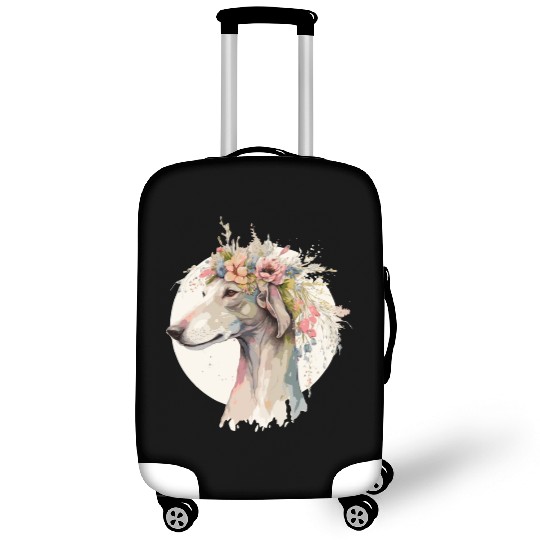 Cute Greyhound Flower Crown Pet Dog Breed Floral P Luggage Covers