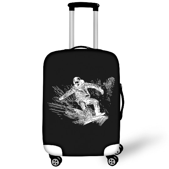 Snowboarding Ride Style Deep Snow Snowboard Move Luggage Covers