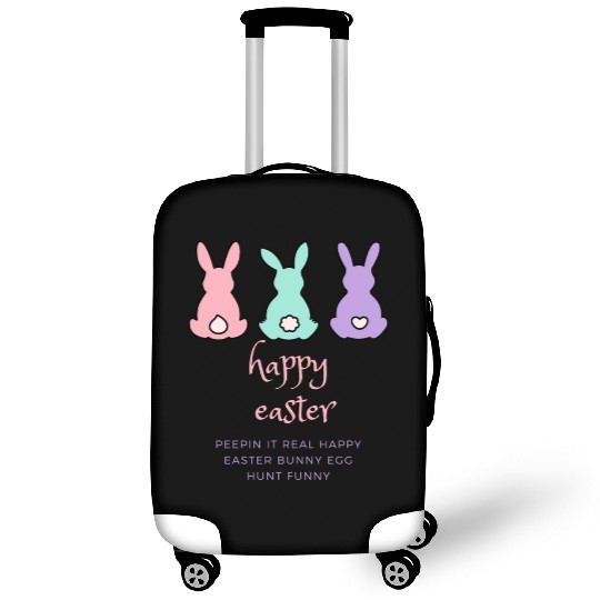 1Peepin It Real Happy Easter Bunny Egg Hunt Funny Luggage Covers