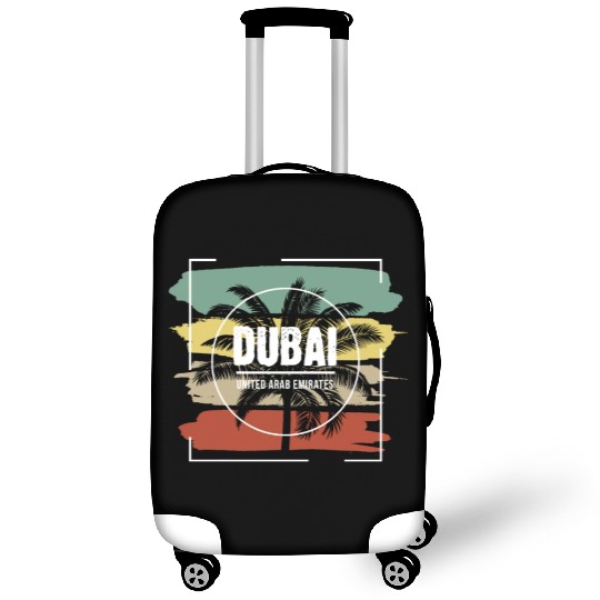 Dubai United Arab Emirates Artistic Palm Tree Luggage Covers