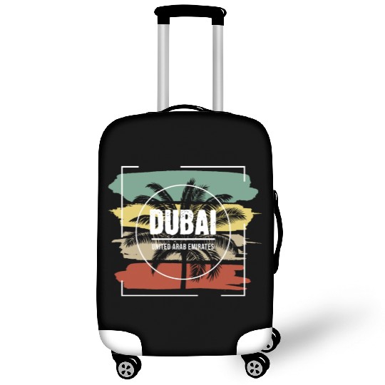Dubai United Arab Emirates Artistic Palm Tree Luggage Covers
