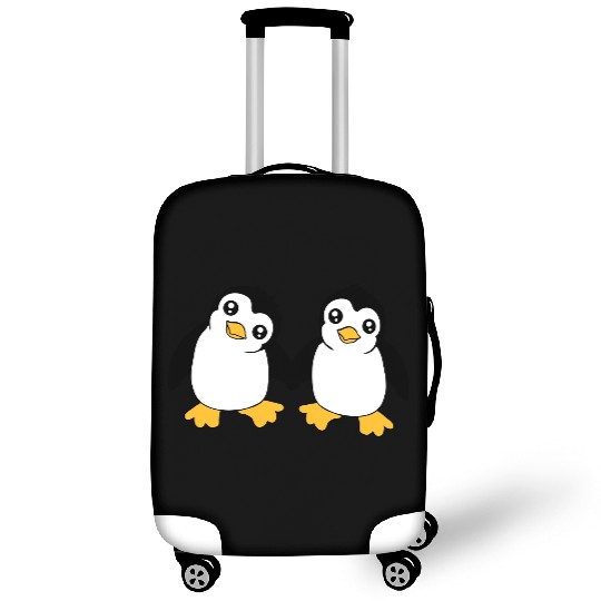 2 Cute Little Funny Penguins Friends Love Team Luggage Covers