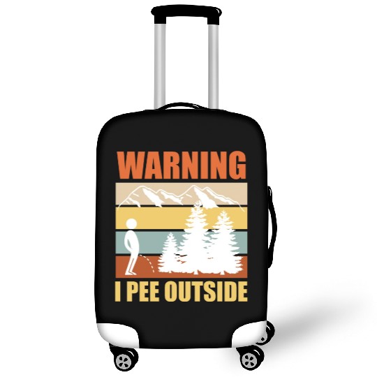 Wanderlust funny I love peeing outside Luggage Covers
