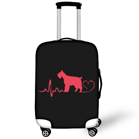 Schnauzer Dog Heartbeat Miniature Schnauzer Luggage Covers