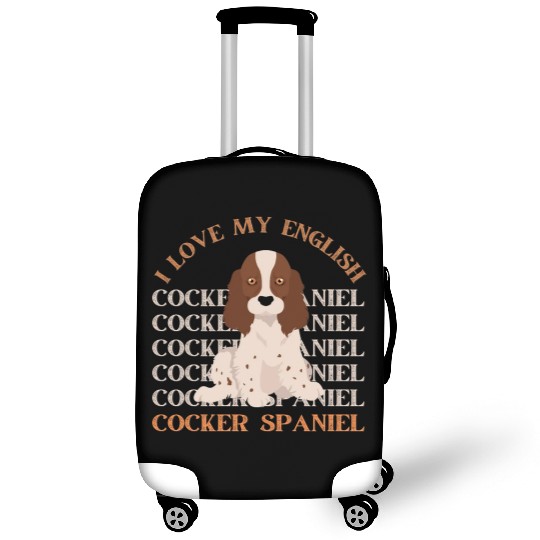 I love my English Cocker Spaniel dog mom dog dad Luggage Covers