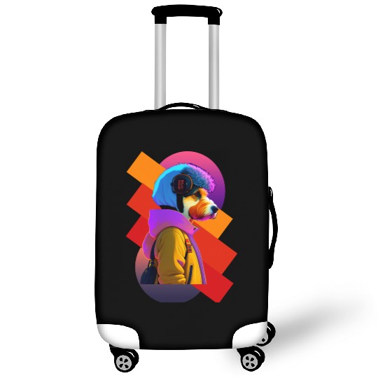 Retro Chic Meets Punk Edge: The Schnauzer Style Luggage Covers
