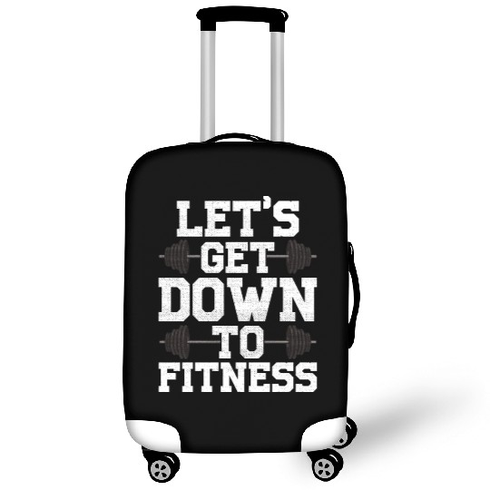 Let s Get Down To Fitness Work Out Gym Exercise Luggage Covers