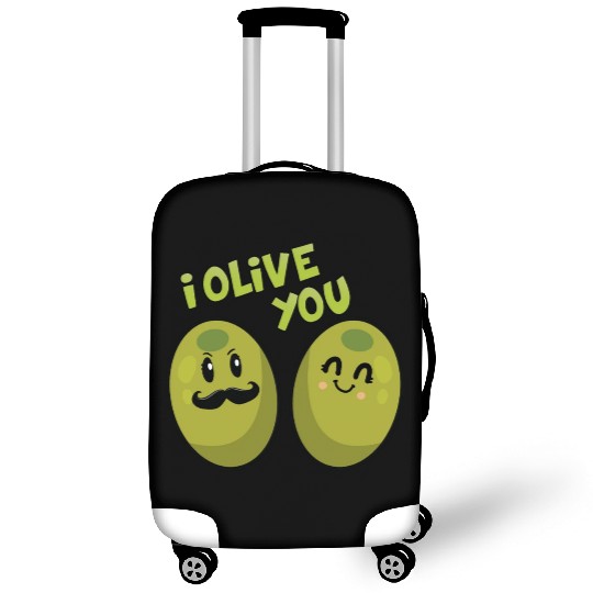 Green olives valentine olive you Luggage Covers