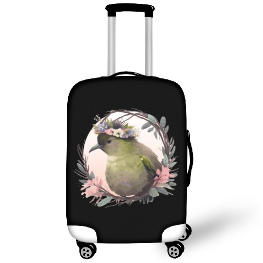 Tropical Kiwi Bird Flower Crown Floral Exotic Bird Luggage Covers