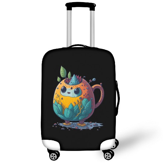 Colorful Tea Bot Luggage Covers