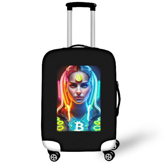 Bitcoin Woman Luggage Covers