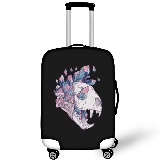 Crystal Cat Skull Luggage Covers