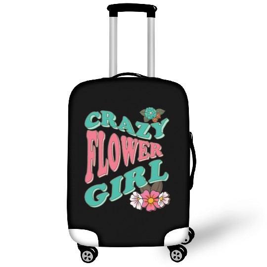 Crazy flower girl Luggage Covers
