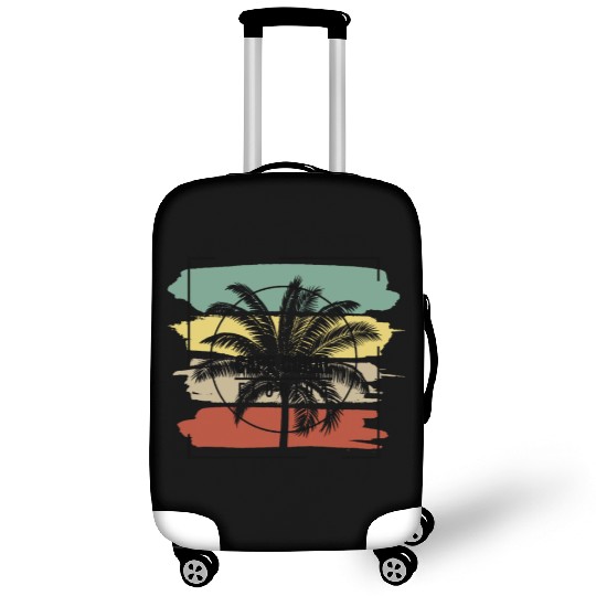 Cape Coral Florida Palm Tree Retro Artistic Luggage Covers