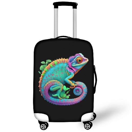 Cute Chameleon is a colorful beautiful Cute animal Luggage Covers