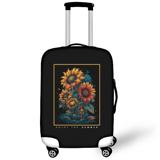 Psychedelic Sunflowers Garden Nature Lover Luggage Covers