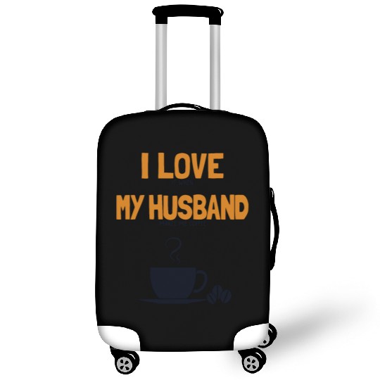 I love my Husband Coffee Queen Latte Art Barista Luggage Covers