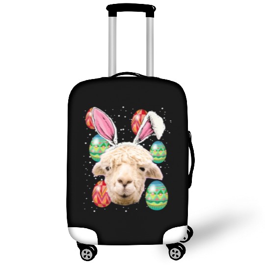 Easter Bunny Alpaca Funny Farmer Easter Alpaca Luggage Covers