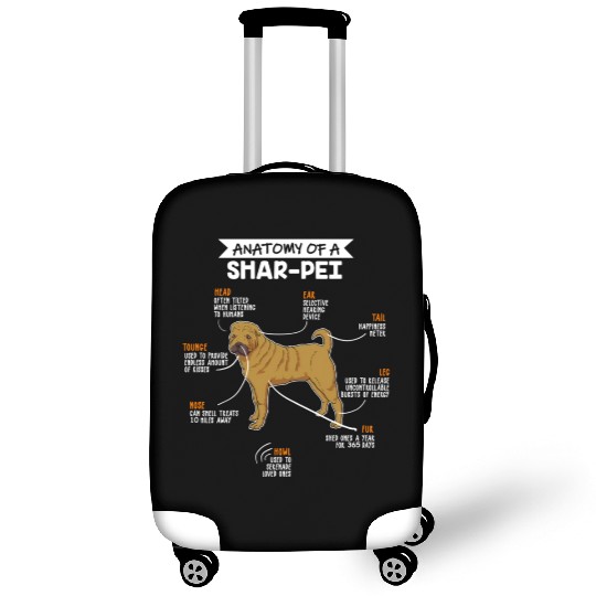 Anatomy Of A Shar Pei Dog Funny Dog Lover Gift Luggage Covers