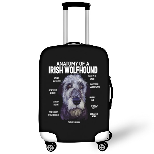 Anatomy of a Irish Wolfhound Dog Funny Gift Luggage Covers