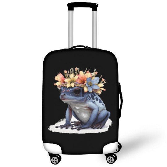 Cute Poison Dart Frog Flower Crown Amphibian Lover Luggage Covers