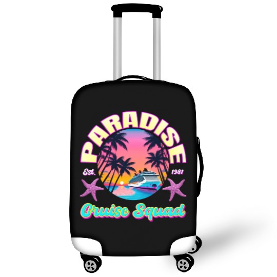 Paradise Cruise Squad: 80's Miami Cruise Ship Luggage Covers