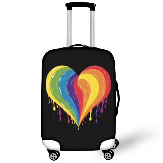 LGBTQ+ Empowerment: Rainbow Heart, Support Gay, Luggage Covers