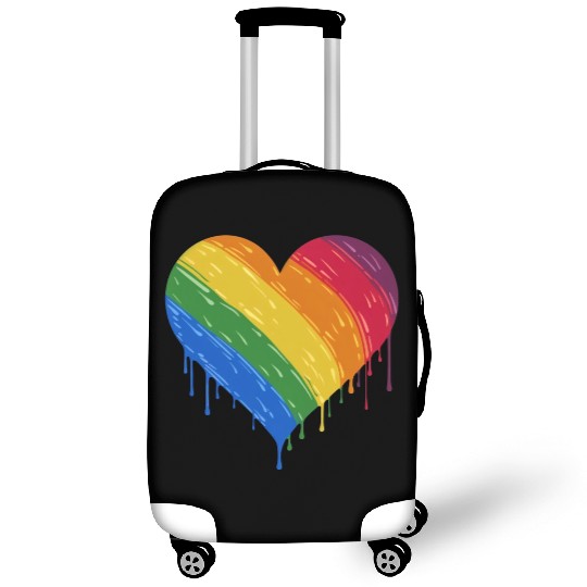 LGBTQ+ Love: Rainbow Heart for Lesbian, Gay, Luggage Covers